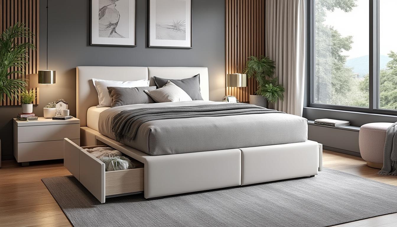 découvrez comment choisir le lit 140x190 avec rangement idéal pour optimiser l'espace de votre chambre, alliant confort et praticité.