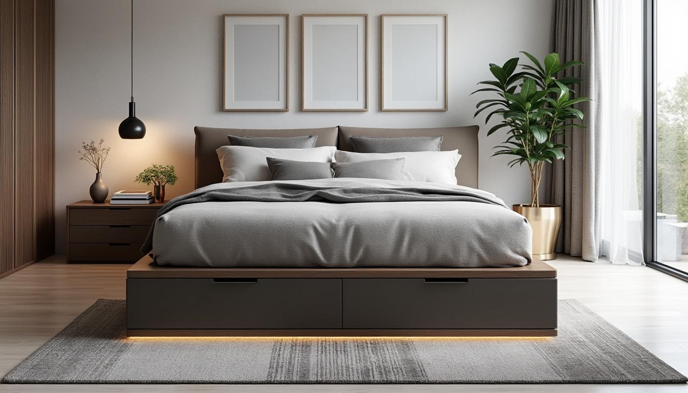 découvrez nos lits doubles avec rangement intégré pour maximiser l'espace de votre chambre. pratiques et élégants, ils vous permettent d'organiser votre intérieur facilement.