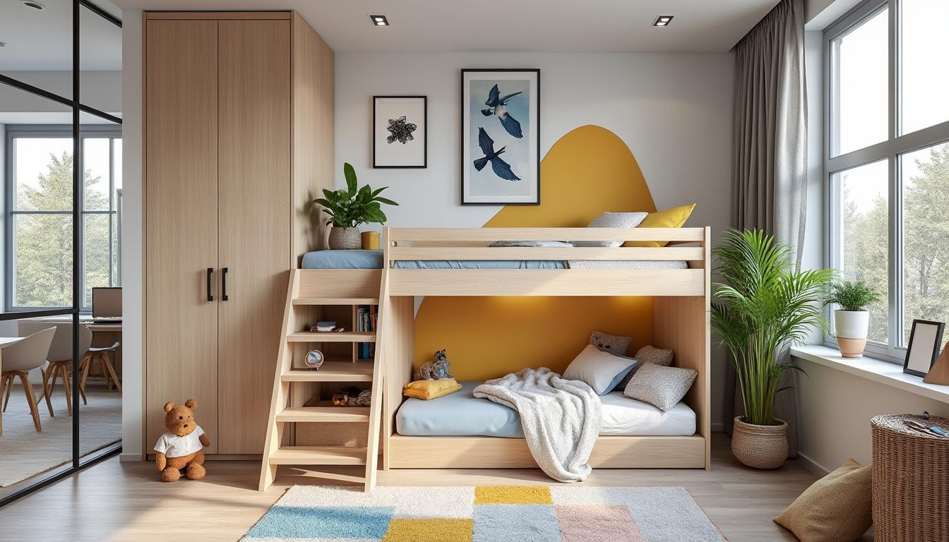 découvrez comment un lit enfant avec rangement permet d'optimiser l'espace dans la chambre, alliant praticité et gain de place pour un environnement organisé et agréable.