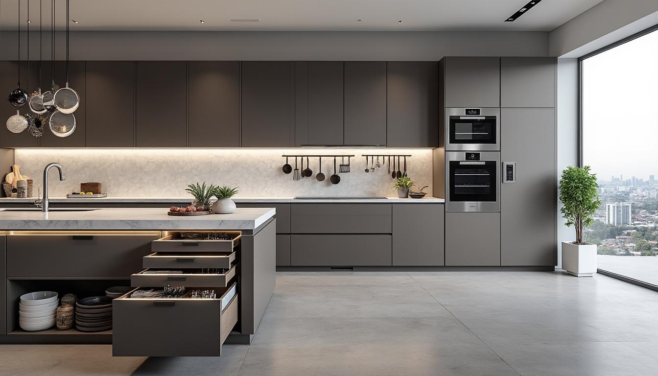 découvrez nos solutions de rangement coulissant pour cuisine, idéales pour optimiser l'espace avec efficacité et faciliter l'organisation de vos ustensiles.