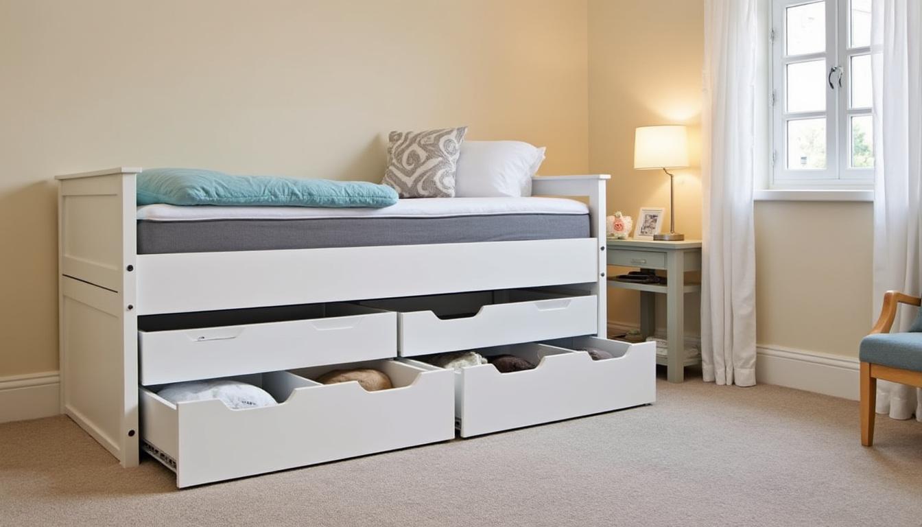 découvrez notre lit 180x200 avec rangement intégré pour optimiser l'espace de votre chambre facilement tout en alliant confort et praticité.