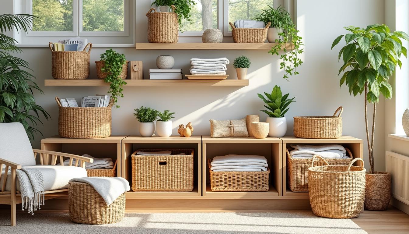 découvrez nos astuces pour organiser votre intérieur avec un panier rangement en osier, alliant style et praticité pour un espace ordonné et chaleureux.