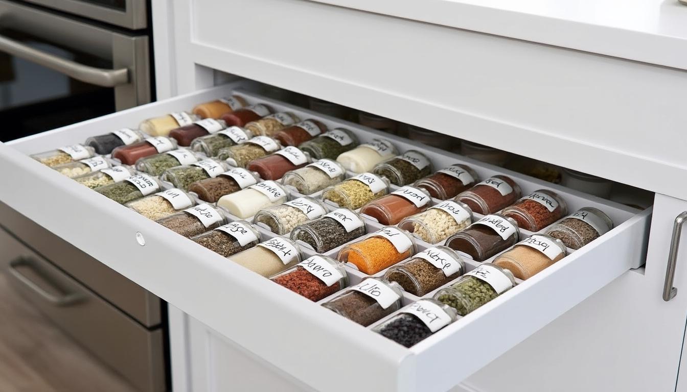 découvrez des astuces pratiques pour organiser vos épices dans les tiroirs et optimiser l'espace de votre cuisine de façon efficace et élégante.