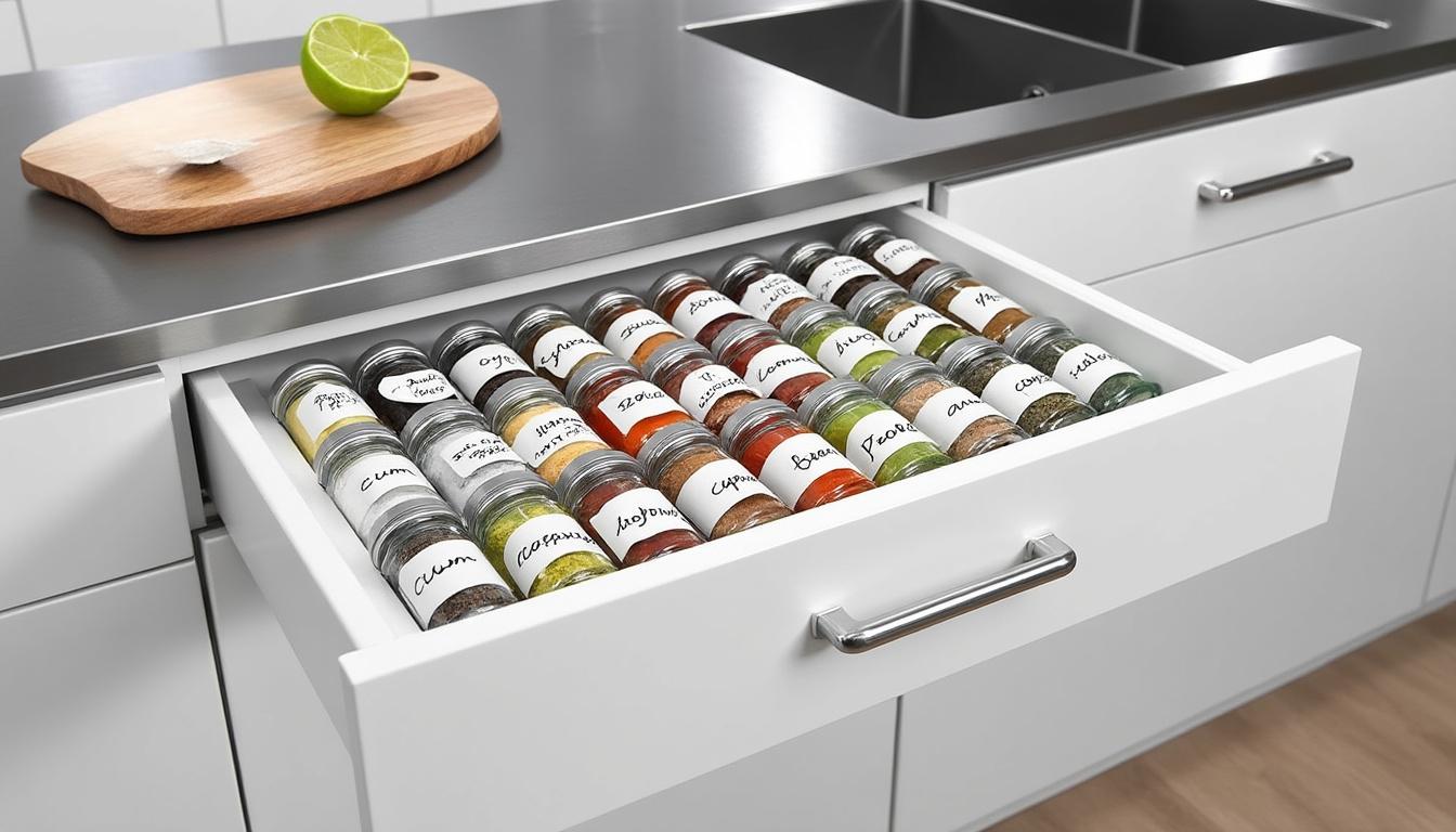 découvrez des astuces pratiques pour organiser efficacement vos épices dans les tiroirs et optimiser l'espace de votre cuisine.