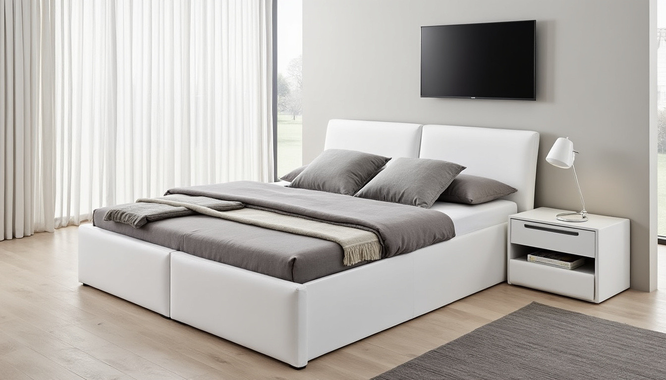 découvrez notre lit avec rangement 120x190, idéal pour optimiser l'espace de votre chambre tout en offrant confort et praticité au quotidien.