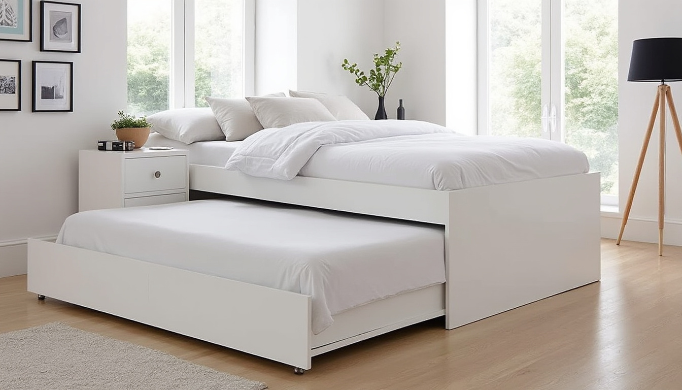 découvrez comment un lit gigogne avec rangement peut optimiser l'espace de votre chambre en offrant confort et fonctionnalité pour un intérieur bien organisé.
