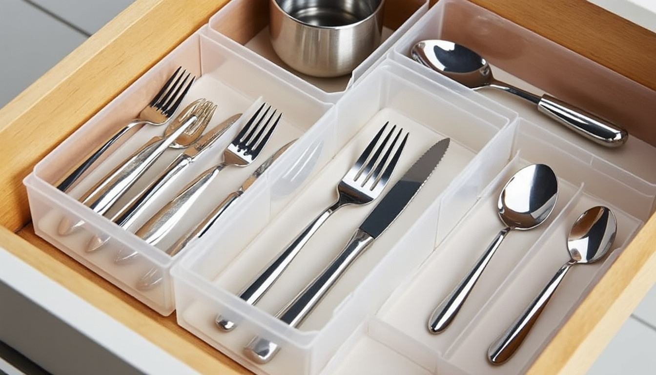 découvrez des astuces pratiques pour organiser le rangement des tiroirs de cuisine et optimiser l'espace afin de gagner de la place efficacement.