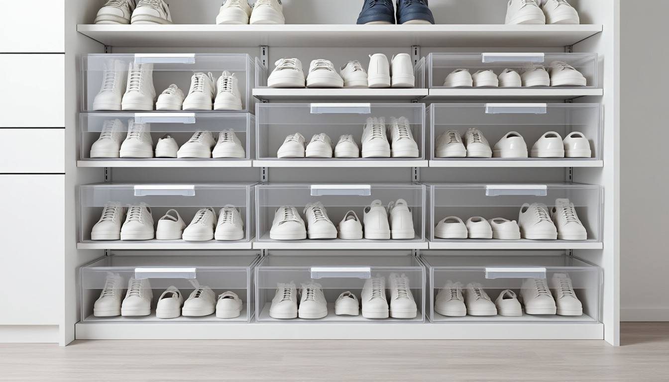 découvrez nos astuces pour organiser efficacement votre rangement de chaussures blanches et optimiser l'espace dans votre intérieur.