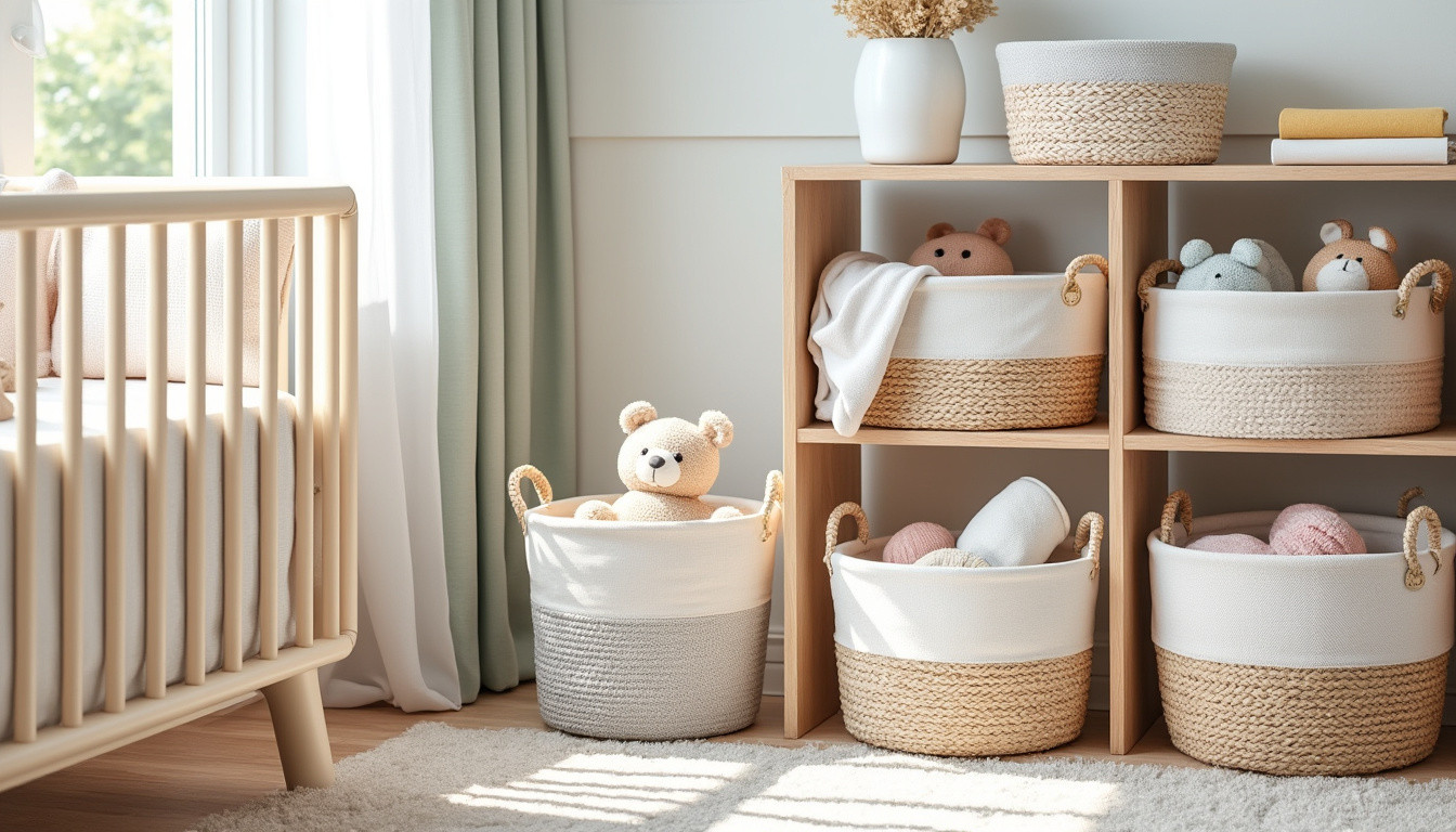 découvrez nos conseils pour choisir le panier de rangement idéal pour bébé afin de garder sa chambre bien organisée et fonctionnelle.
